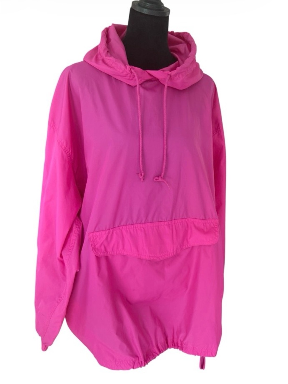 GAP Bright Pink Hooded Pullover Anorak Windbreaker. Size L